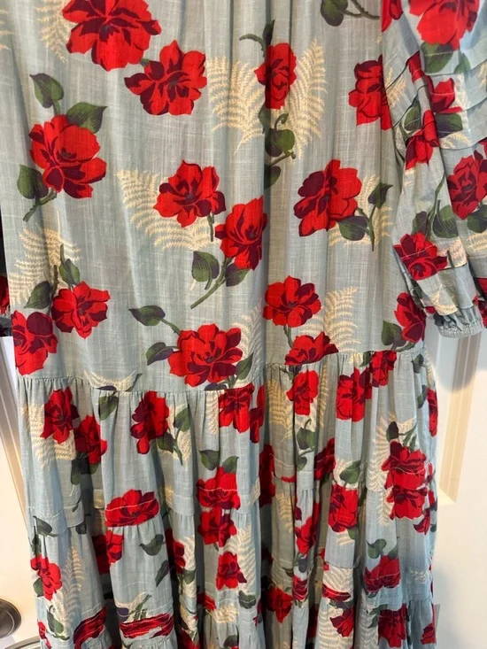 The Great The Pleated Ravine Dress in Western Rose Print - Picture 8 of 8